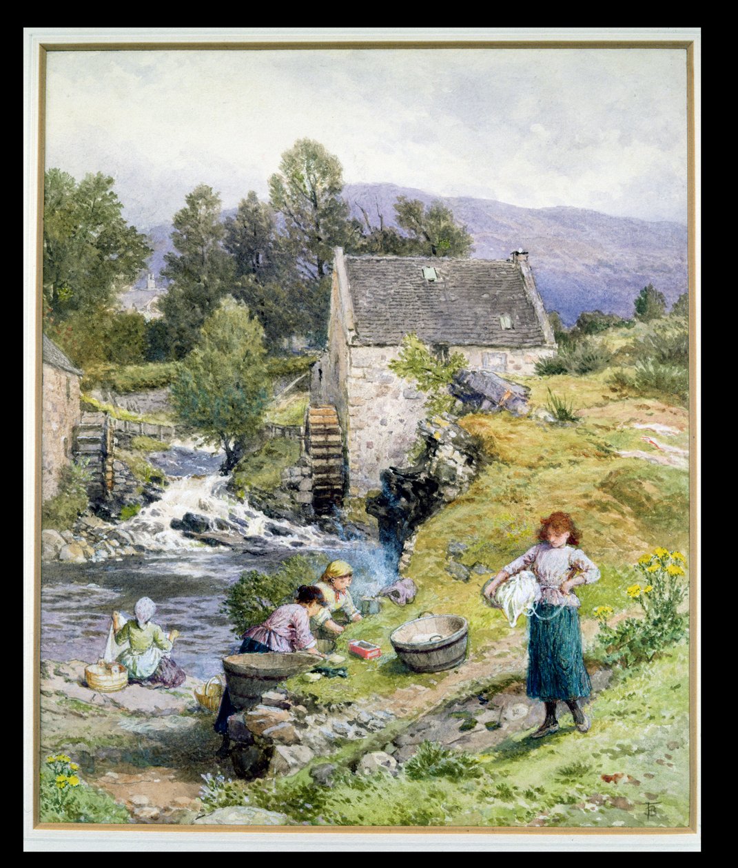 Basen w młynie autorstwa Myles Birket Foster