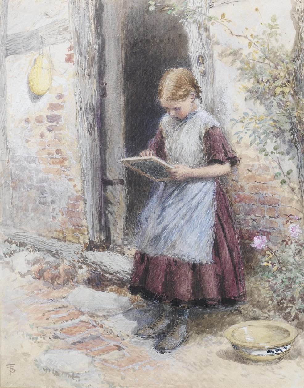 Uczennica autorstwa Myles Birket Foster