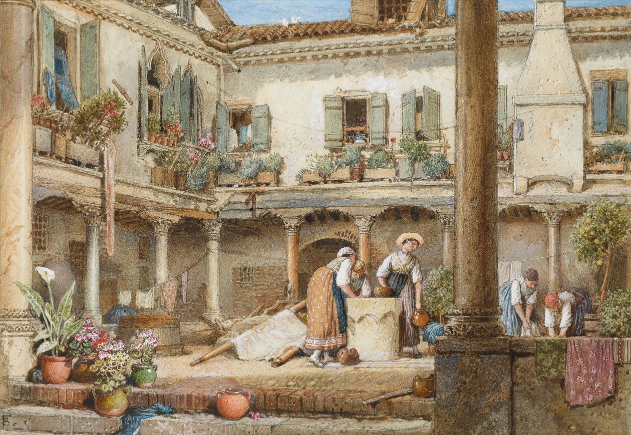 Abbazia San Gregorio, Wenecja (wc na papierze) autorstwa Myles Birket Foster