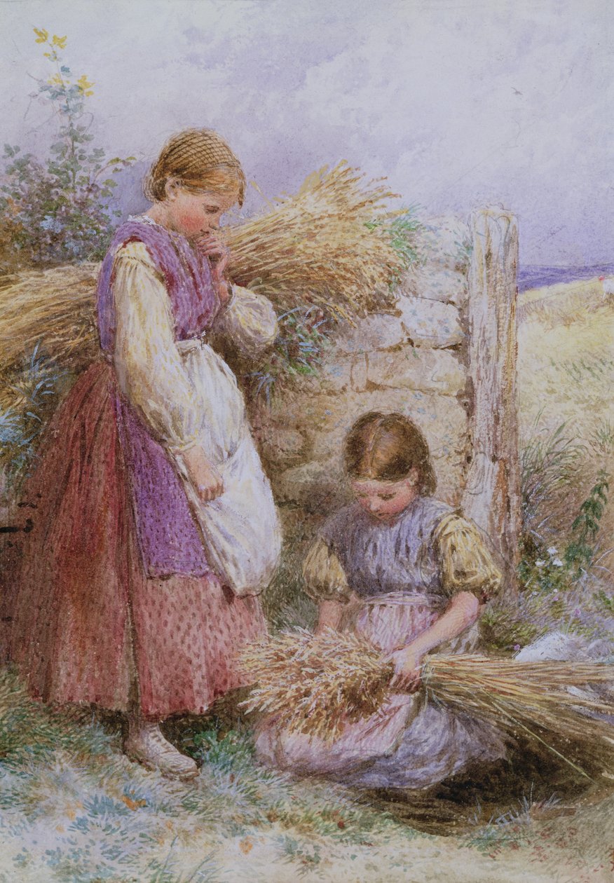 Młodzi Gleanerzy autorstwa Myles Birket Foster