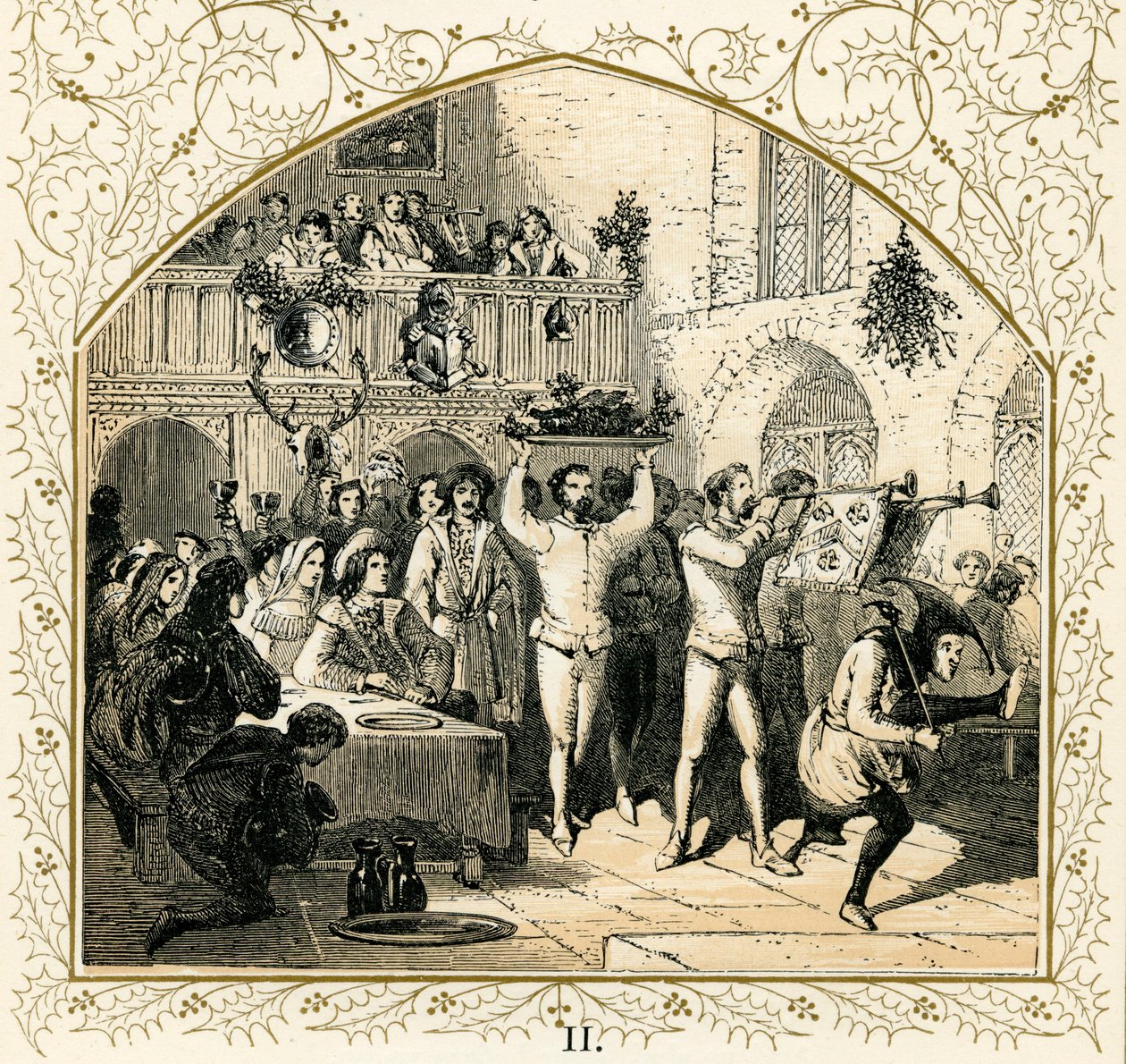 Prezentacja głowy dzika autorstwa Myles Birket Foster