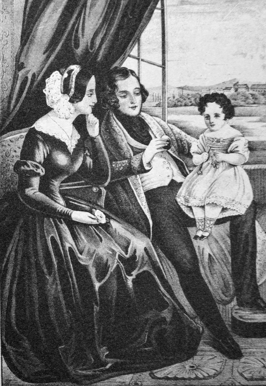 Currier & Ives ilustracja XIX wieku. Żonaty autorstwa N. and Ives, J.M. Currier