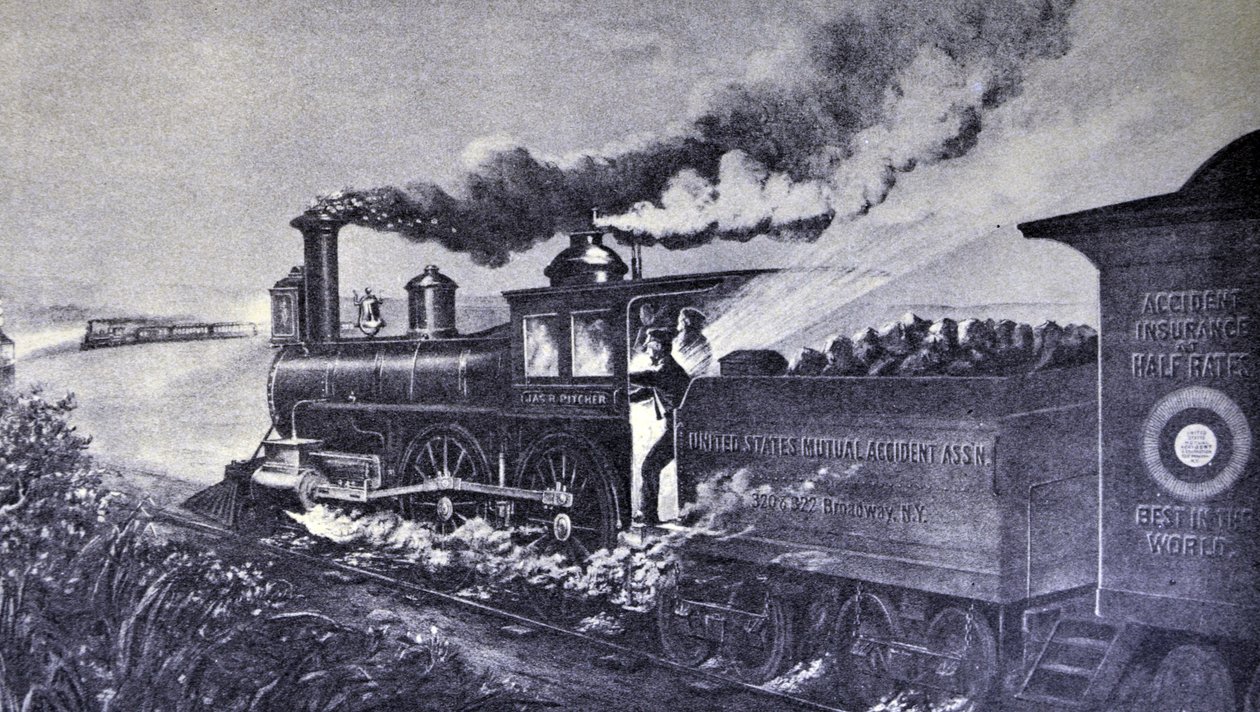 Currier & Ives ilustracja XIX wieku. Sygnał niebezpieczeństwa autorstwa N. and Ives, J.M. Currier