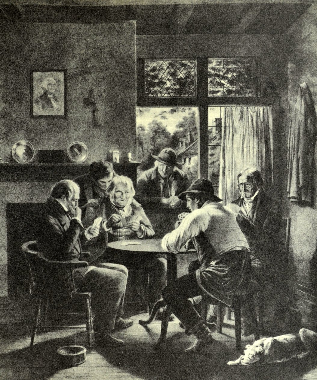 Currier & Ives ilustracja XIX wieku. Guma, przyłóż do jego atutów! autorstwa N. and Ives, J.M. Currier
