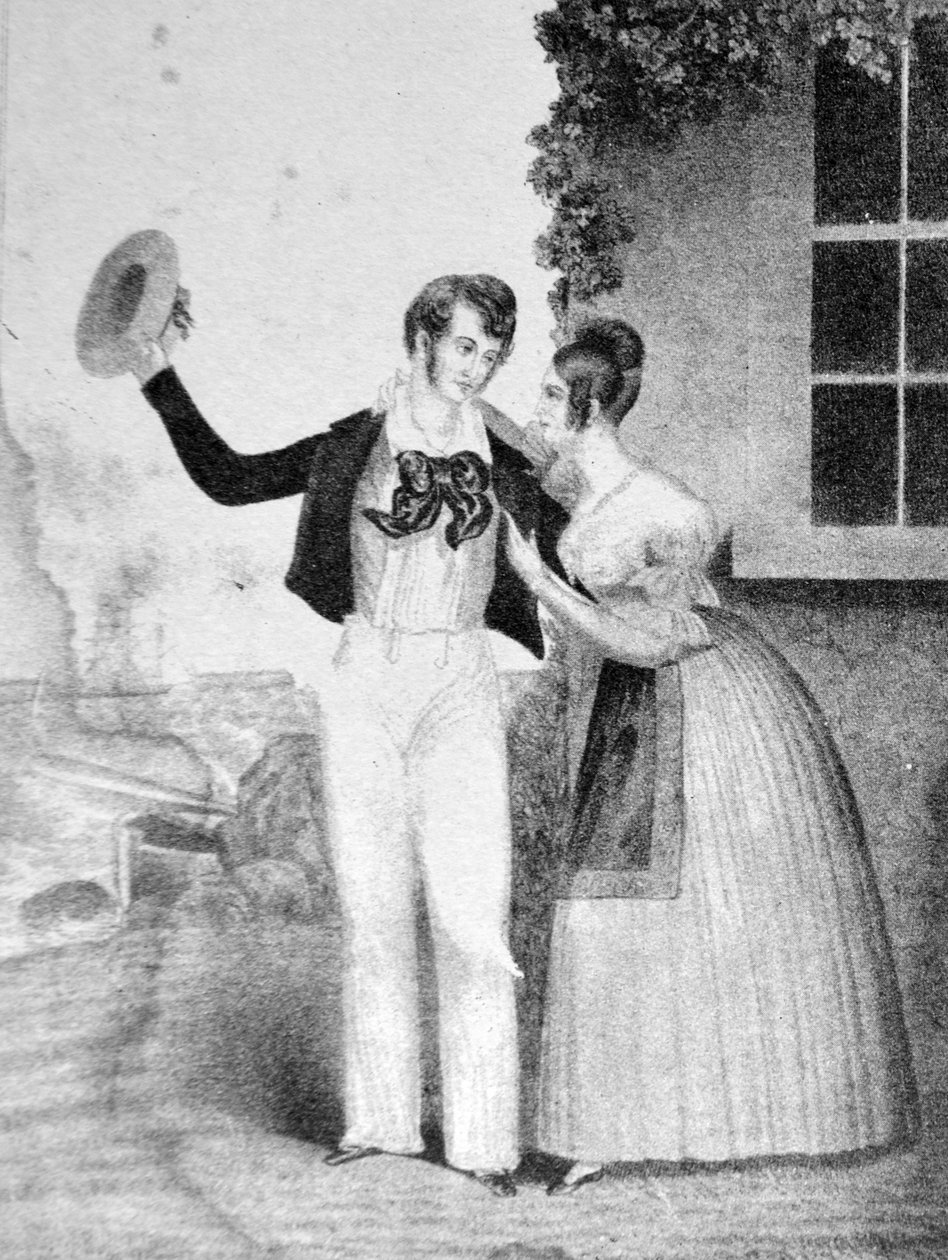 Currier & Ives ilustracja XIX wieku. Żeglarze Adieu autorstwa N. and Ives, J.M. Currier