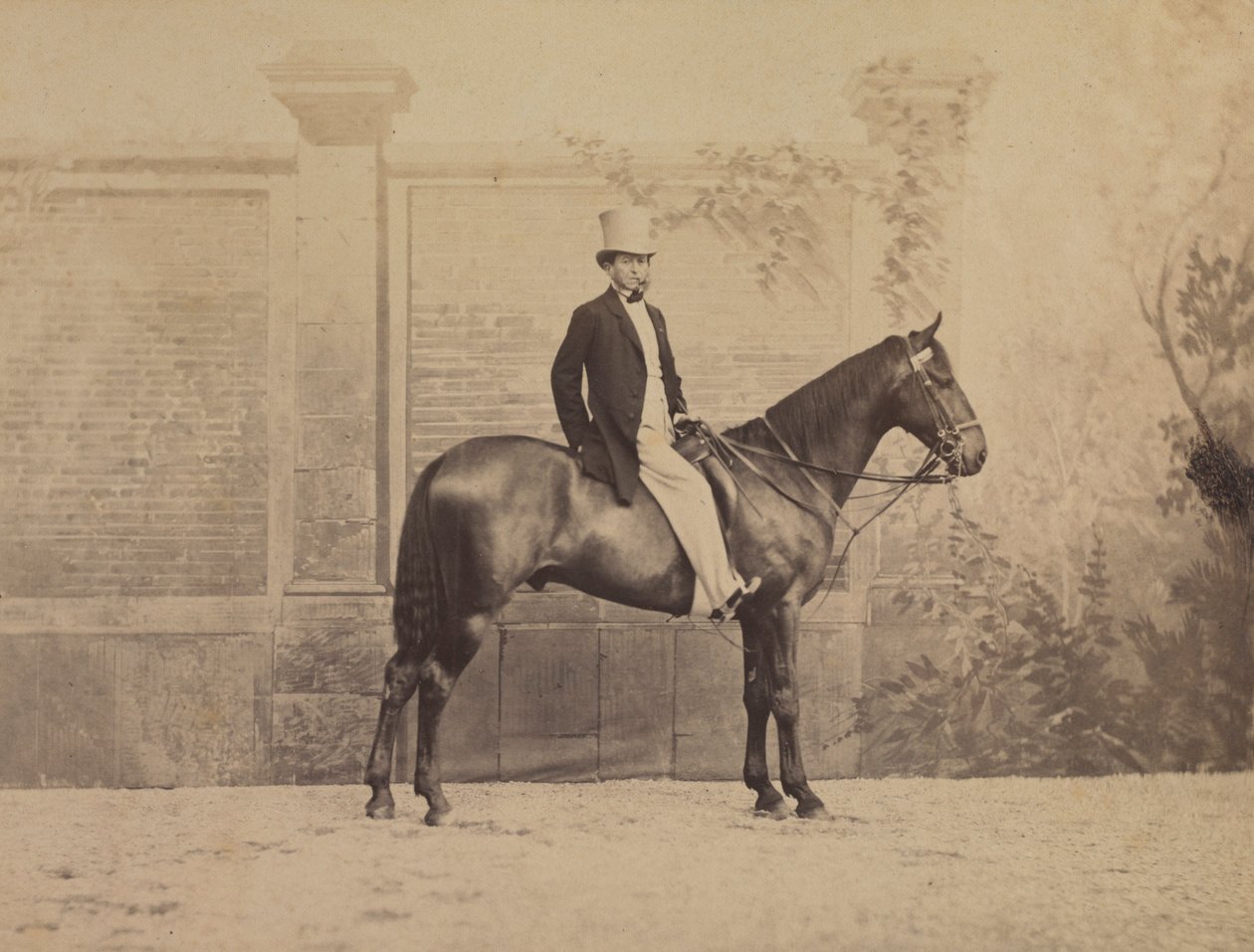 Człowiek na koniu, ok. godz. 1860. autorstwa Nadar