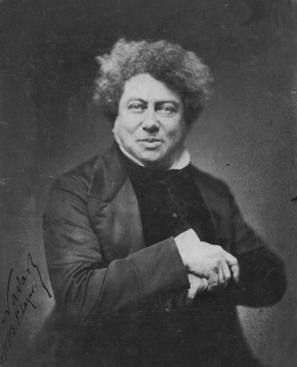 Portret Aleksandra Dumasa, 1855 autorstwa Nadar