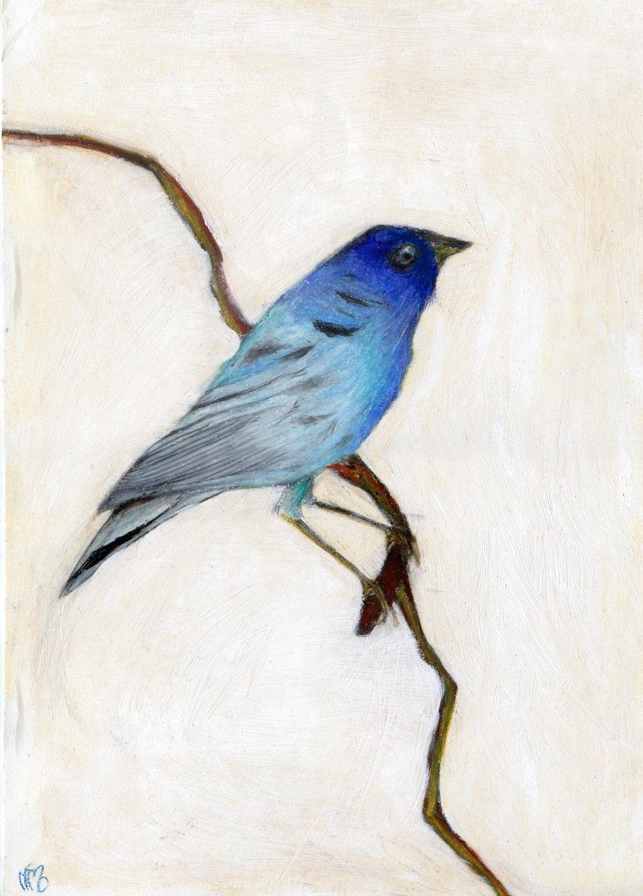 Little Blue, 2012, (pastel olejny na papierze) autorstwa Nancy Moniz Charalambous