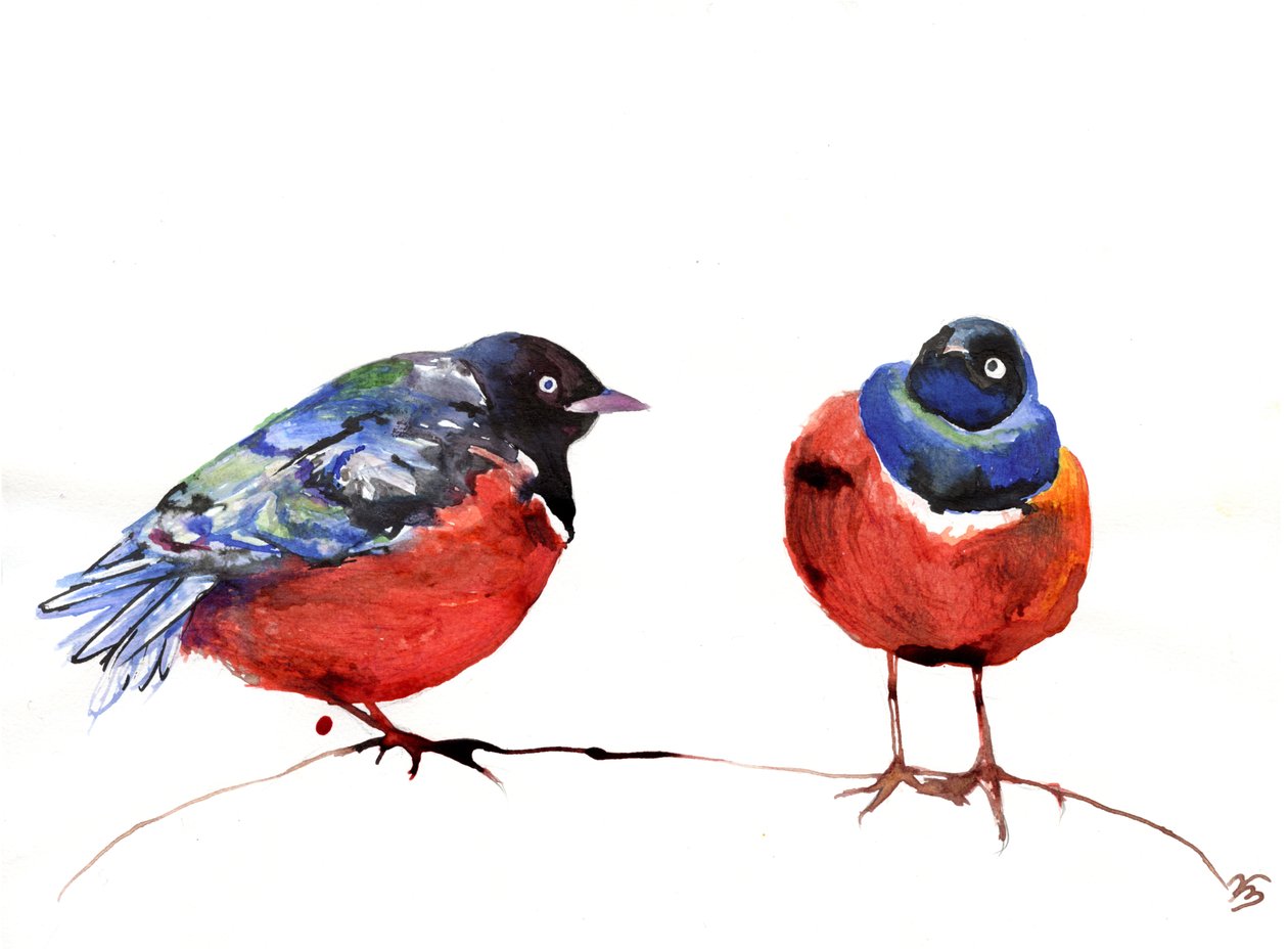Chchchat, 2013, (tusz na papierze) autorstwa Nancy Moniz Charalambous