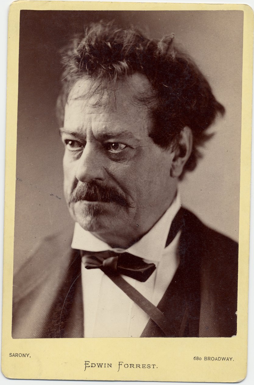 Edwin Forrest (1806-72), amerykański aktor (druk albumowy) autorstwa Napoleon Sarony