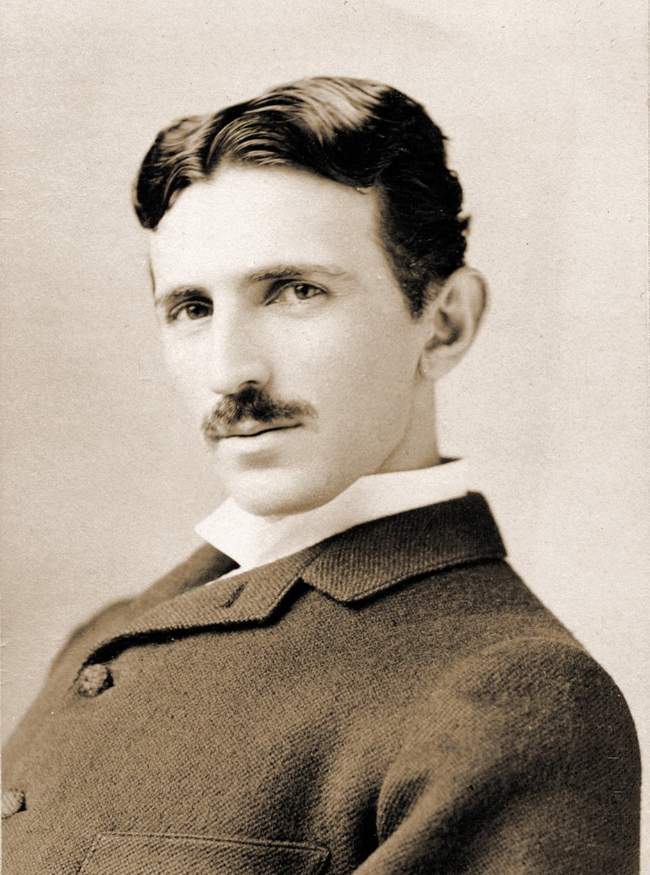 Portret Nikoli Tesli, 1890 autorstwa Napoleon Sarony