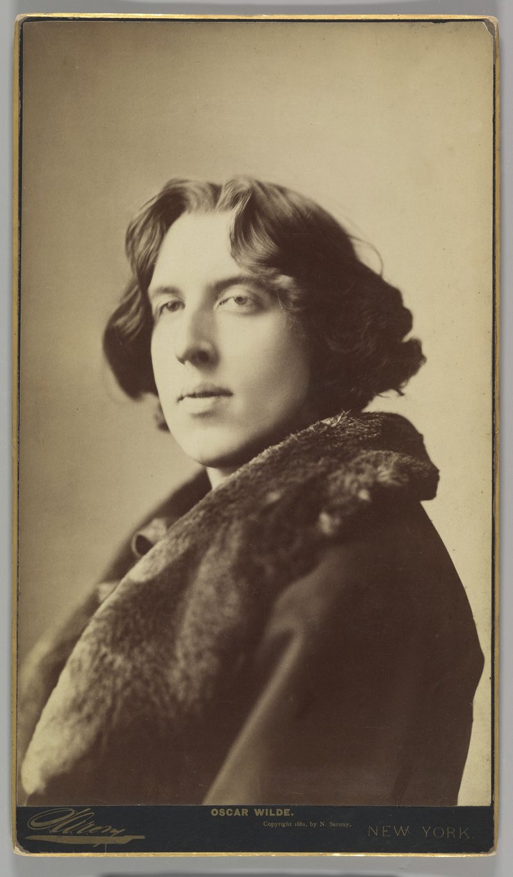 Oscar Wilde, ok. 1822 (zdjęcie w sepii) autorstwa Napoleon Sarony