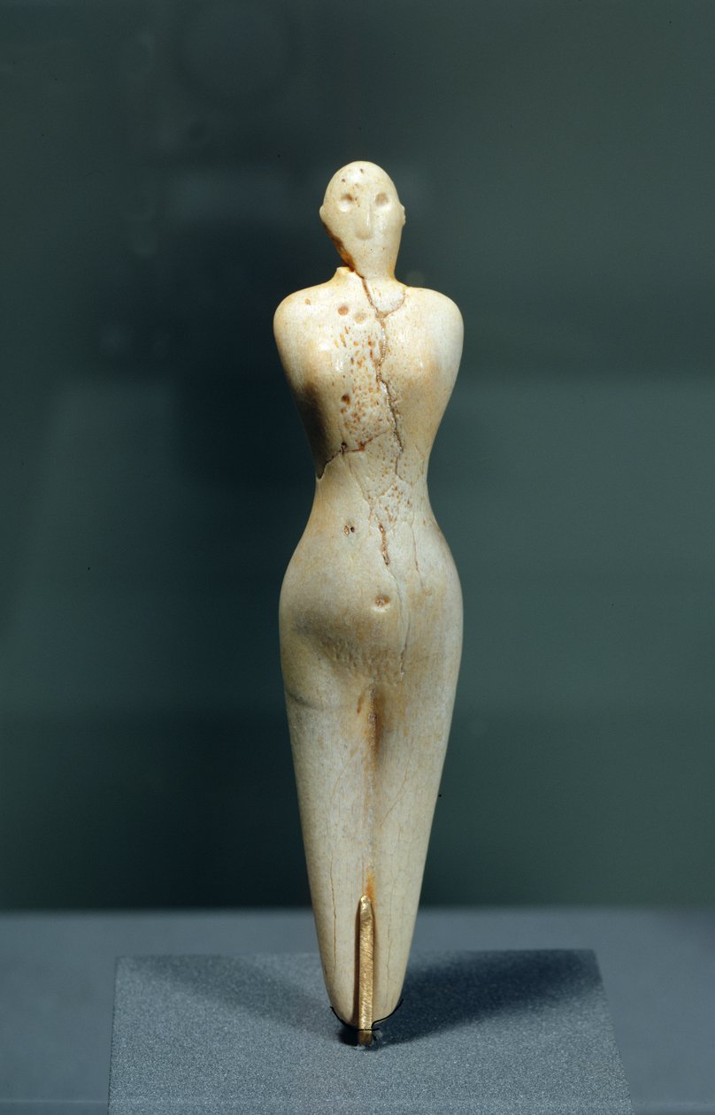 Figurka kobieca (kość krokodyla) autorstwa Naqada I Period Egyptian