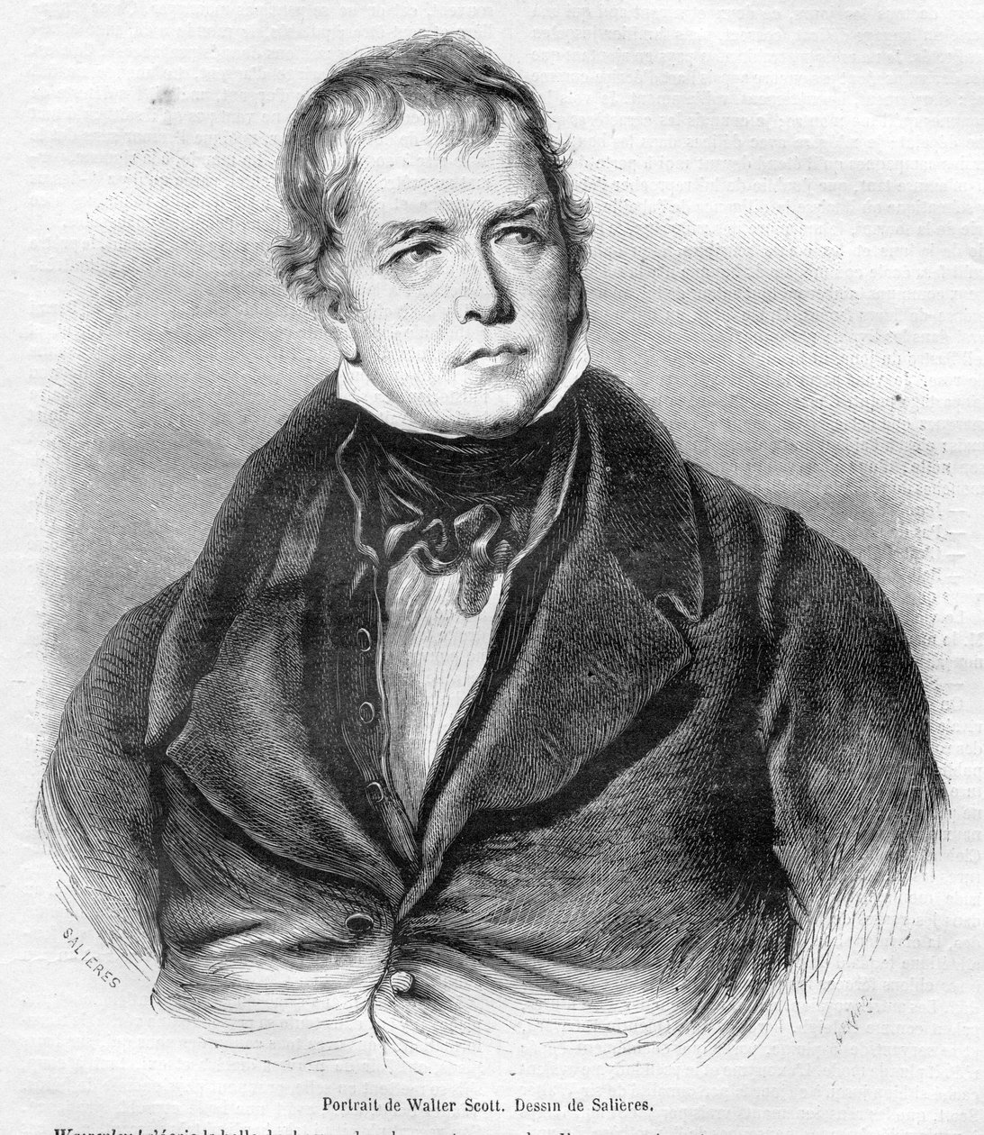 grawerowany portret autorstwa Narcisse Salières
