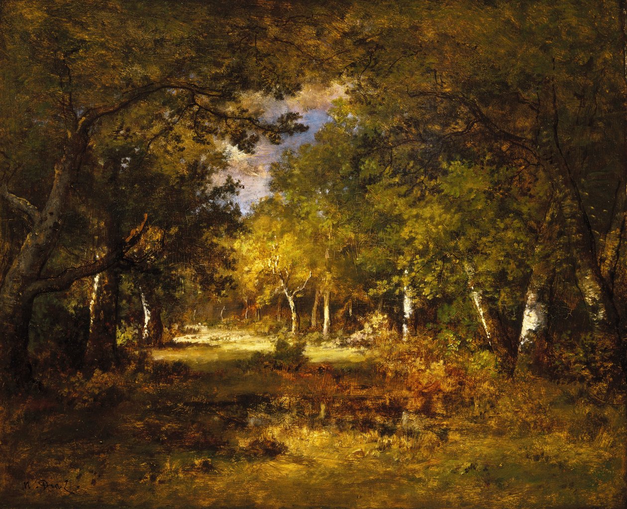 Scena leśna autorstwa Narcisse Virgile Diaz la de Peña