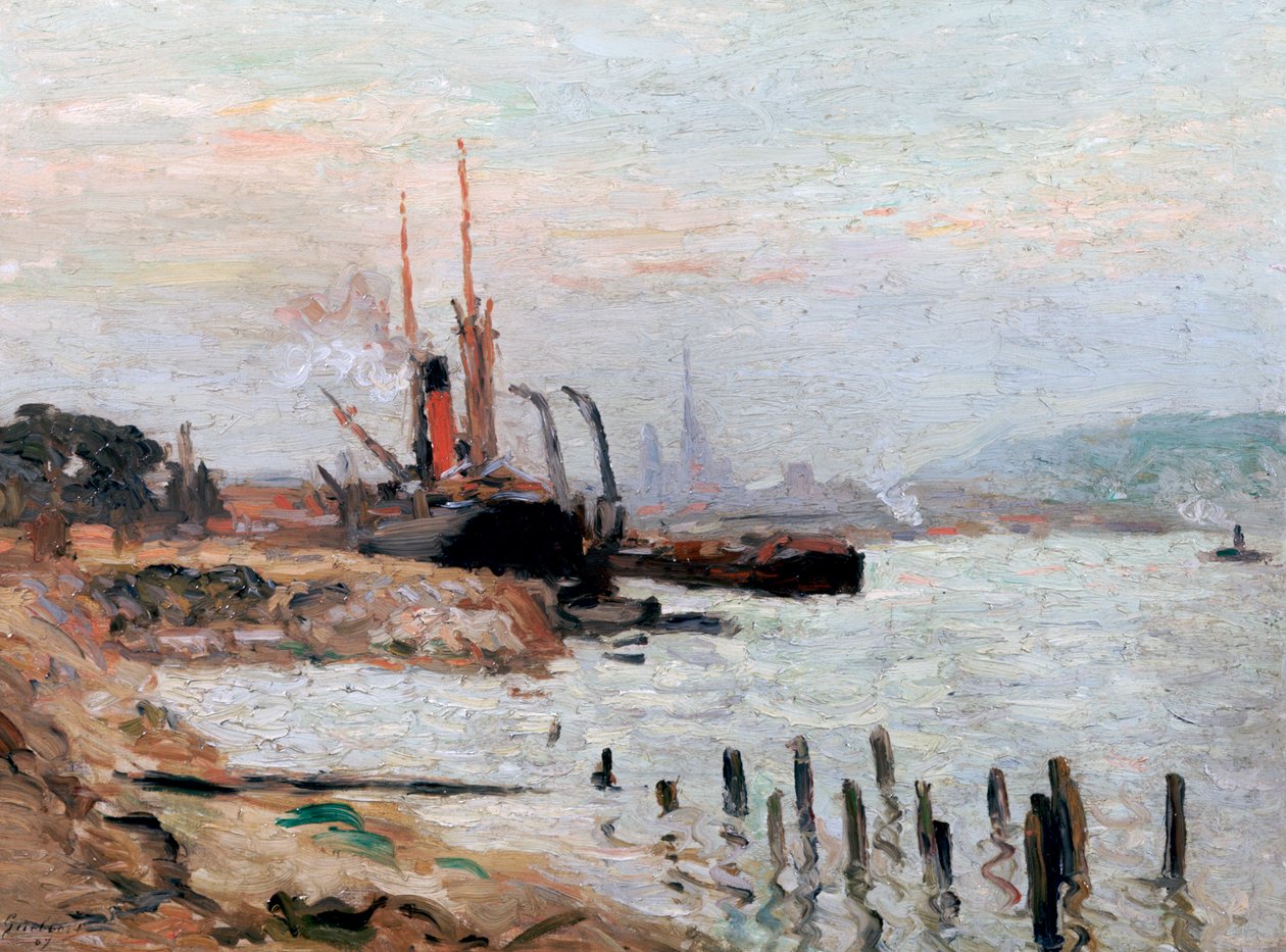 „Sekwana w Rohen”, c1898-1942 autorstwa Narcisse Guilbert