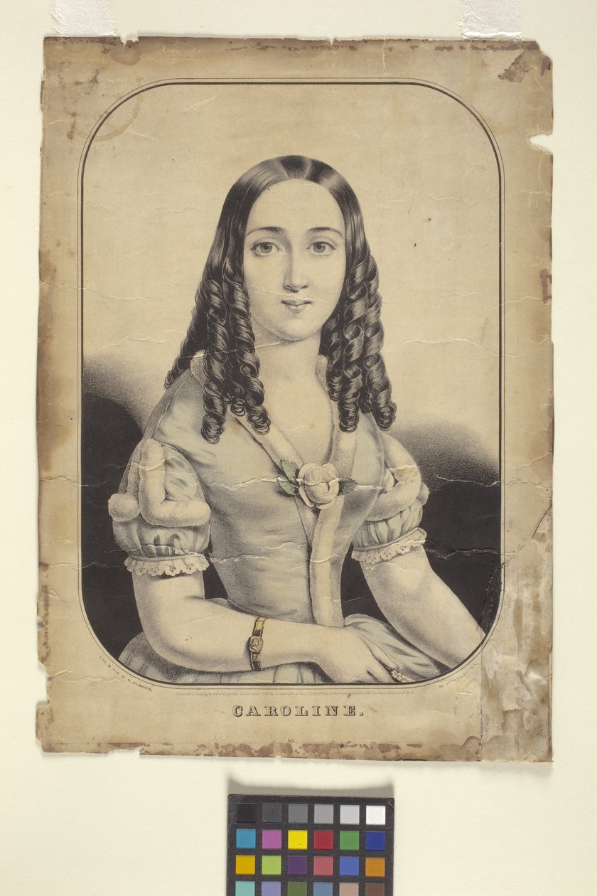 Caroline (litografia ręcznie kolorowana) autorstwa Nathaniel Currier