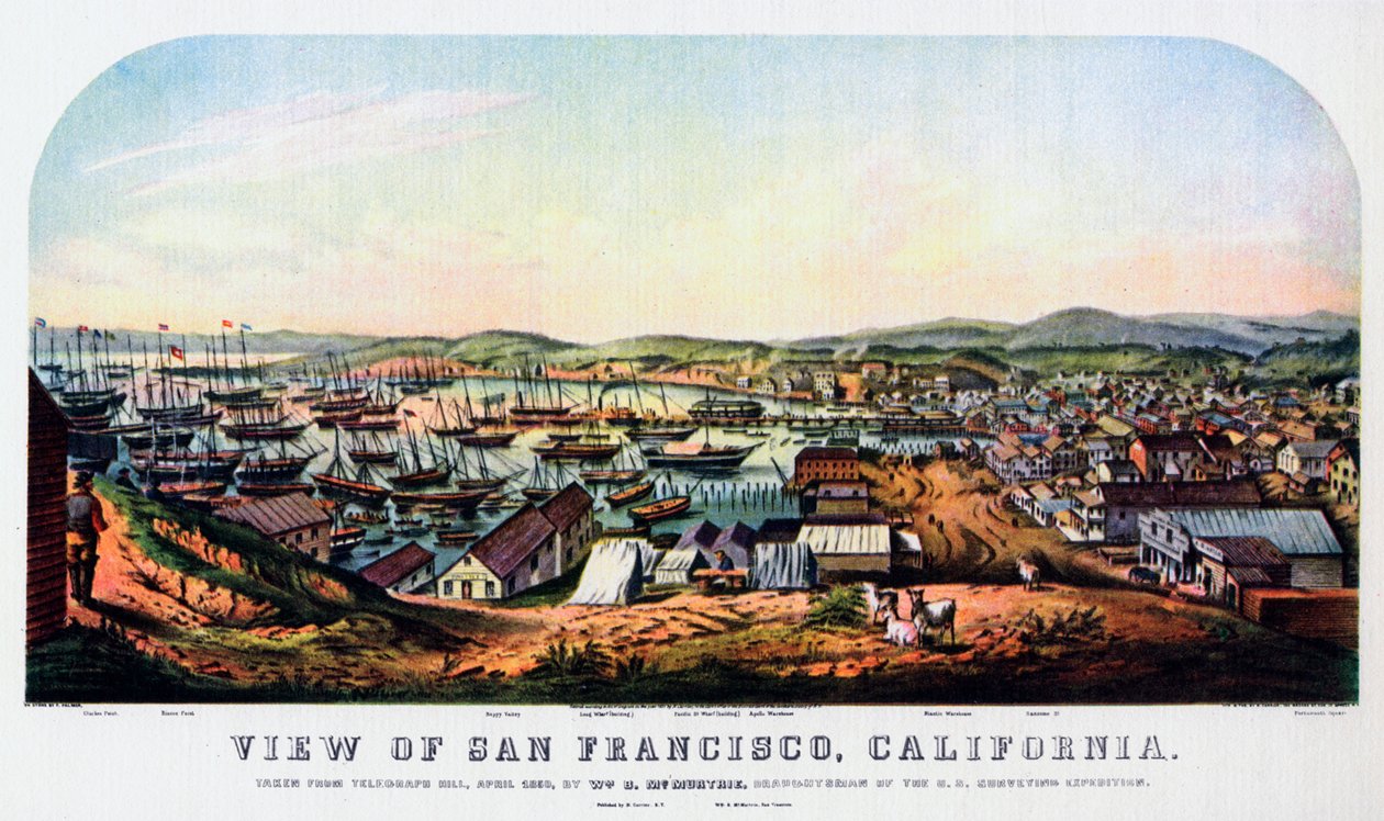 San Francisco, Kalifornia, 1850 1937. autorstwa Nathaniel Currier