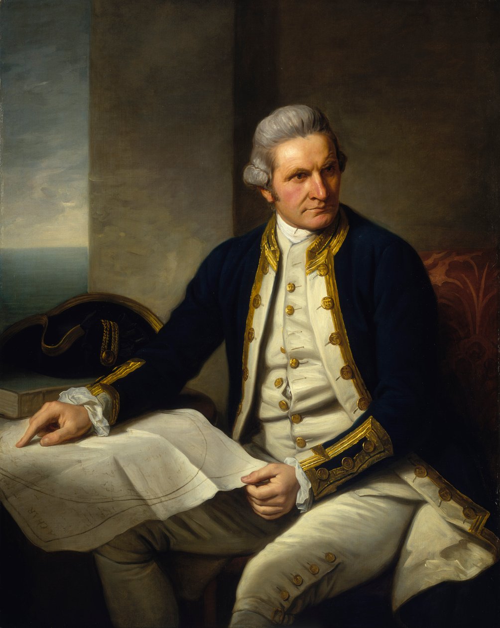 Kapitan James Cook (1728-1779) autorstwa Nathaniel Dance
