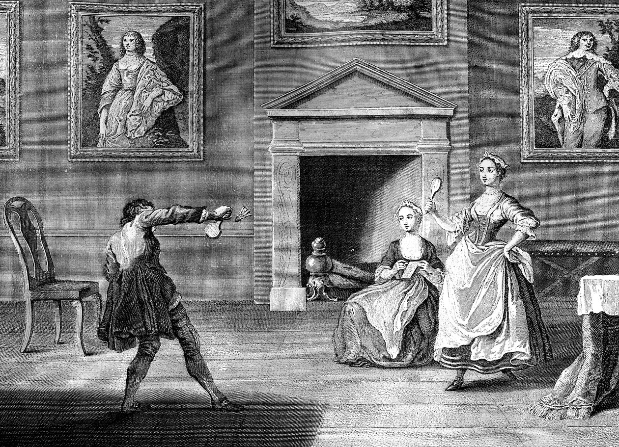 Battledore i Wolant, 1743. autorstwa Nathaniel Parr