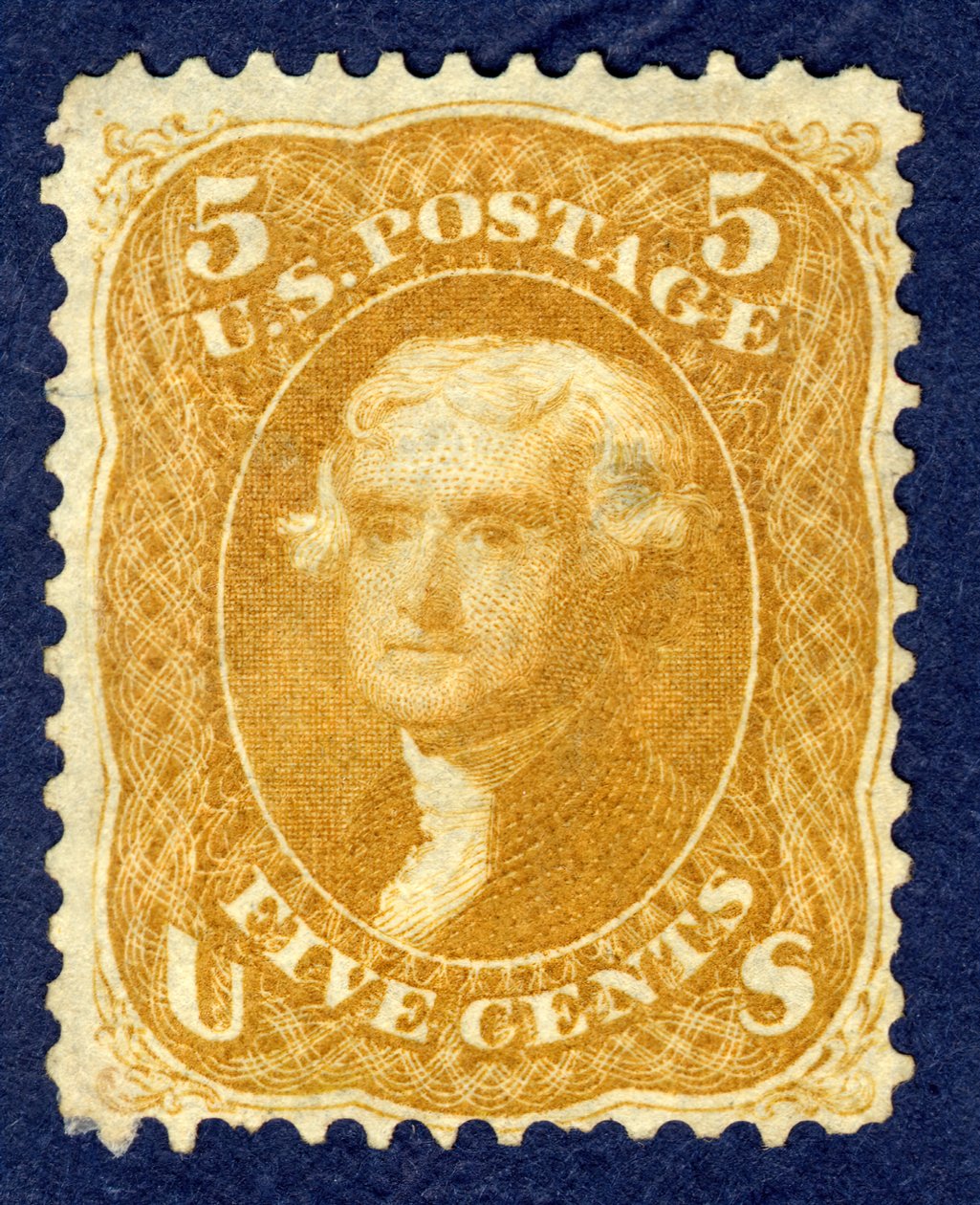5c Jefferson singiel, 1861. autorstwa National Bank Note Company