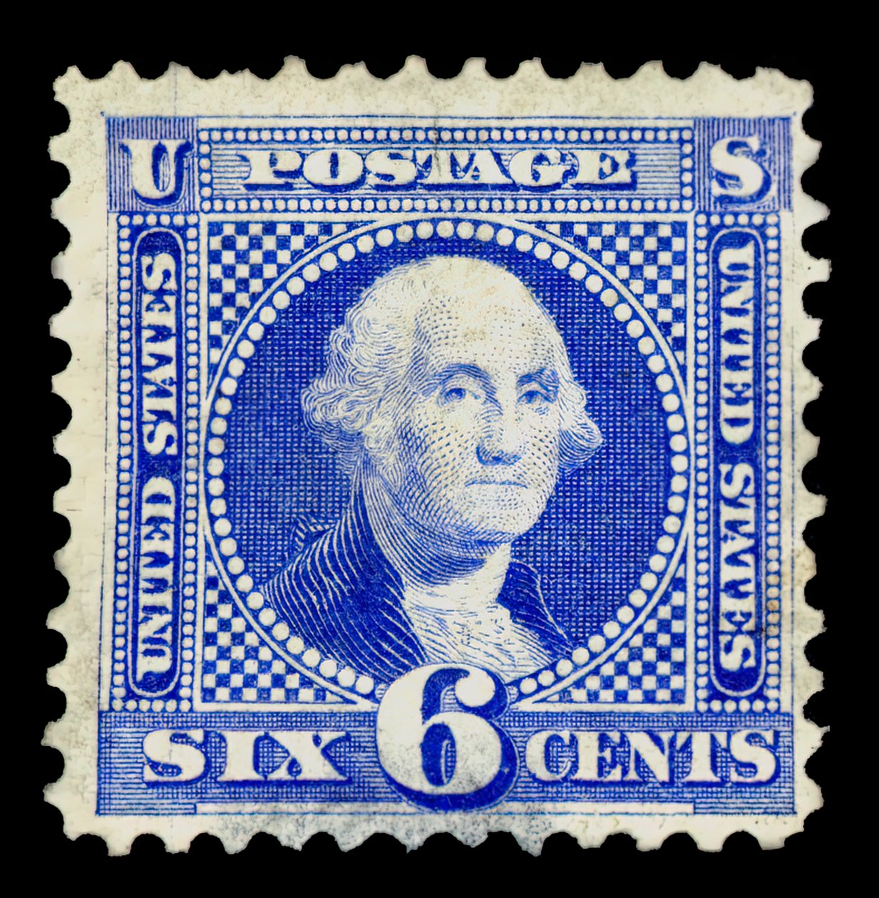 Ponowne wydanie singla 6c Washington, 1875. autorstwa National Bank Note Company
