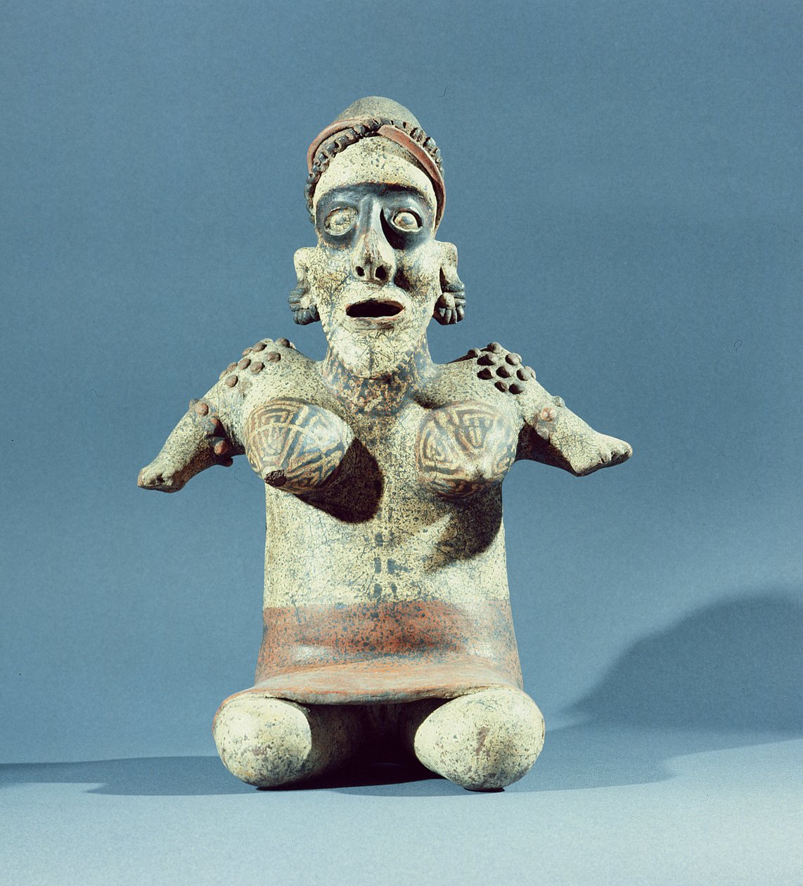 Statuetka żeńska z Nayarit, Meksyk, 300 pne - 500 AD (ceramiczna) (patrz także 207590) autorstwa Nayarit