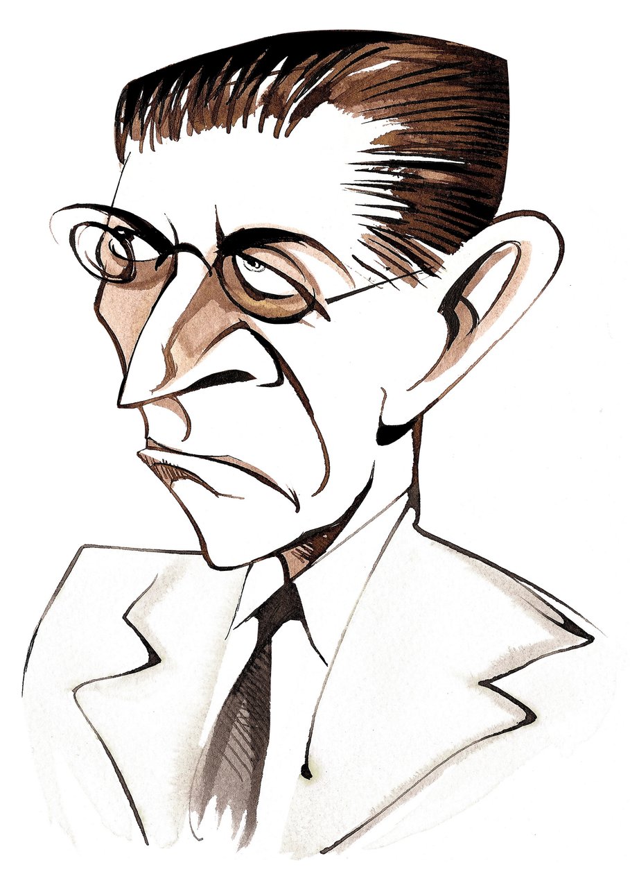 Alexander Zemlinsky, urodzony w Austrii kompozytor i dyrygent, (1871 - 1942) karykatura autorstwa Neale Osborne