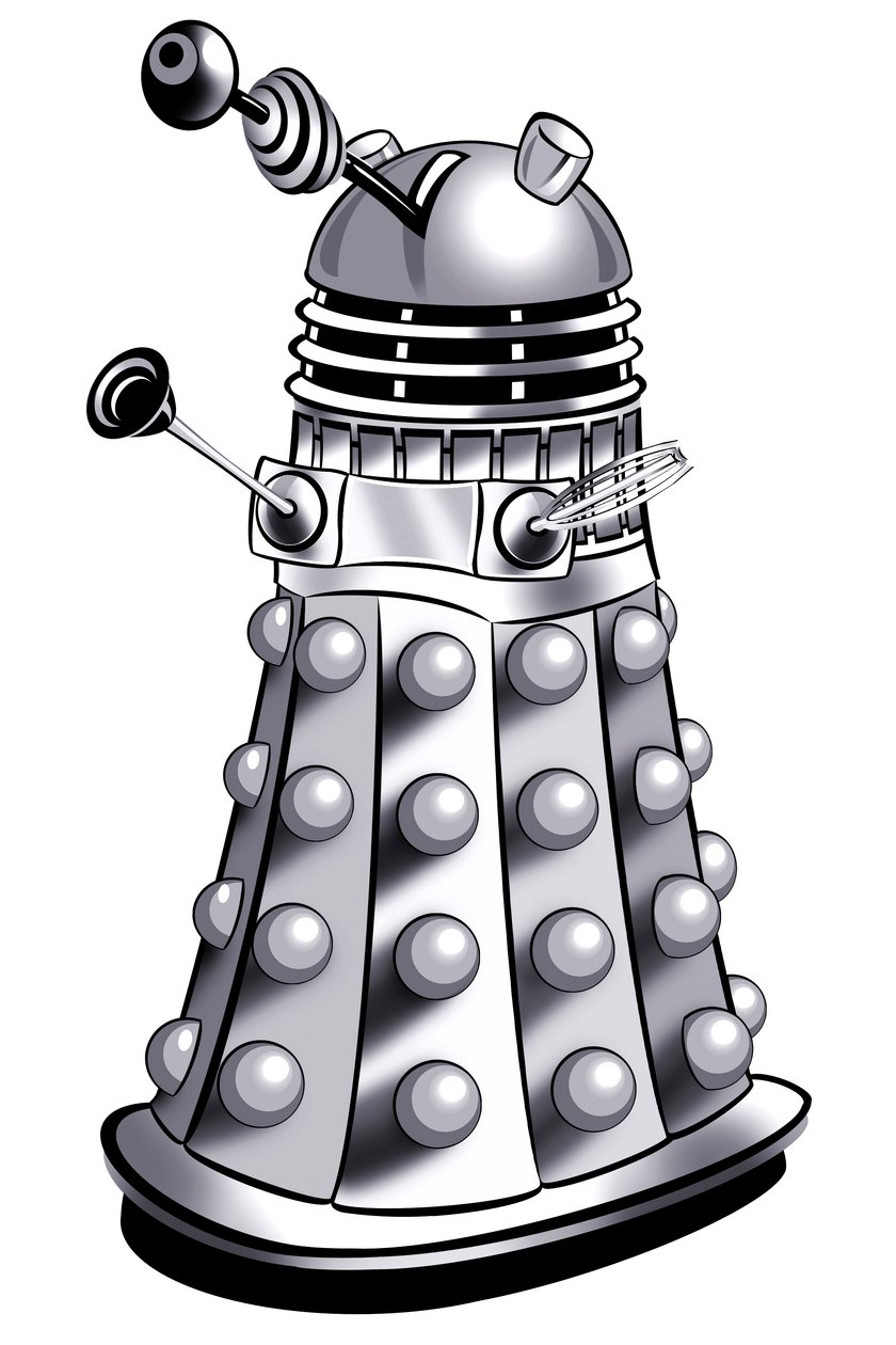 Dalek - ilustracja kreskówka autorstwa Neale Osborne