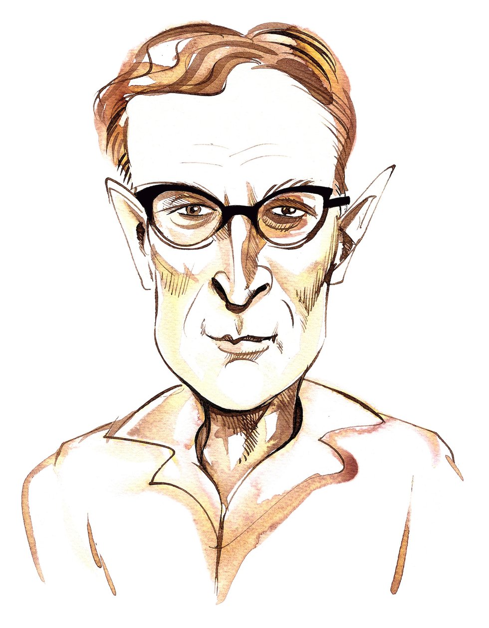 Douglas Lilburn (kompozytor nowozelandzki, 1915-2001) karykatura autorstwa Neale Osborne