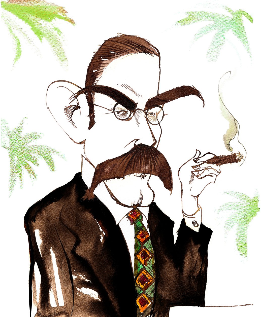Angielski pisarz Rudyard Kipling autorstwa Neale Osborne