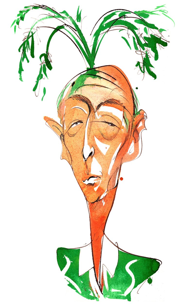 Jasper Carrott (pseudonim Roberta Davisa) angielski komik, aktor i prezenter telewizyjny autorstwa Neale Osborne