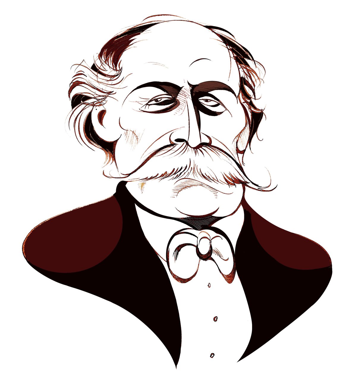 Jules Massenet - karykatura autorstwa Neale Osborne