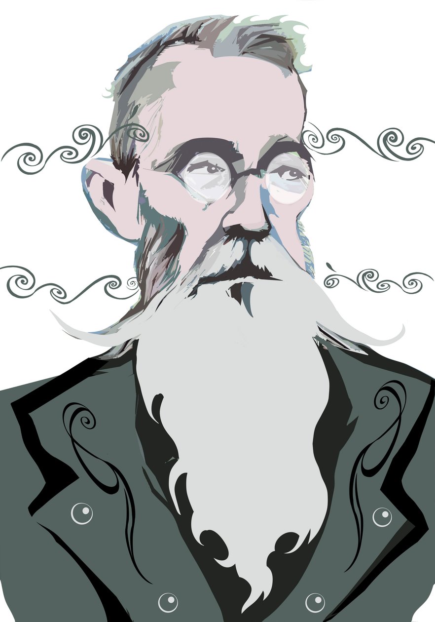 Nikołaj Rimski-Korsakow kompozytor rosyjski (1844-1908), kolorowa wersja graficzna obrazu pliku, 20062010 autorstwa Neale Osborne