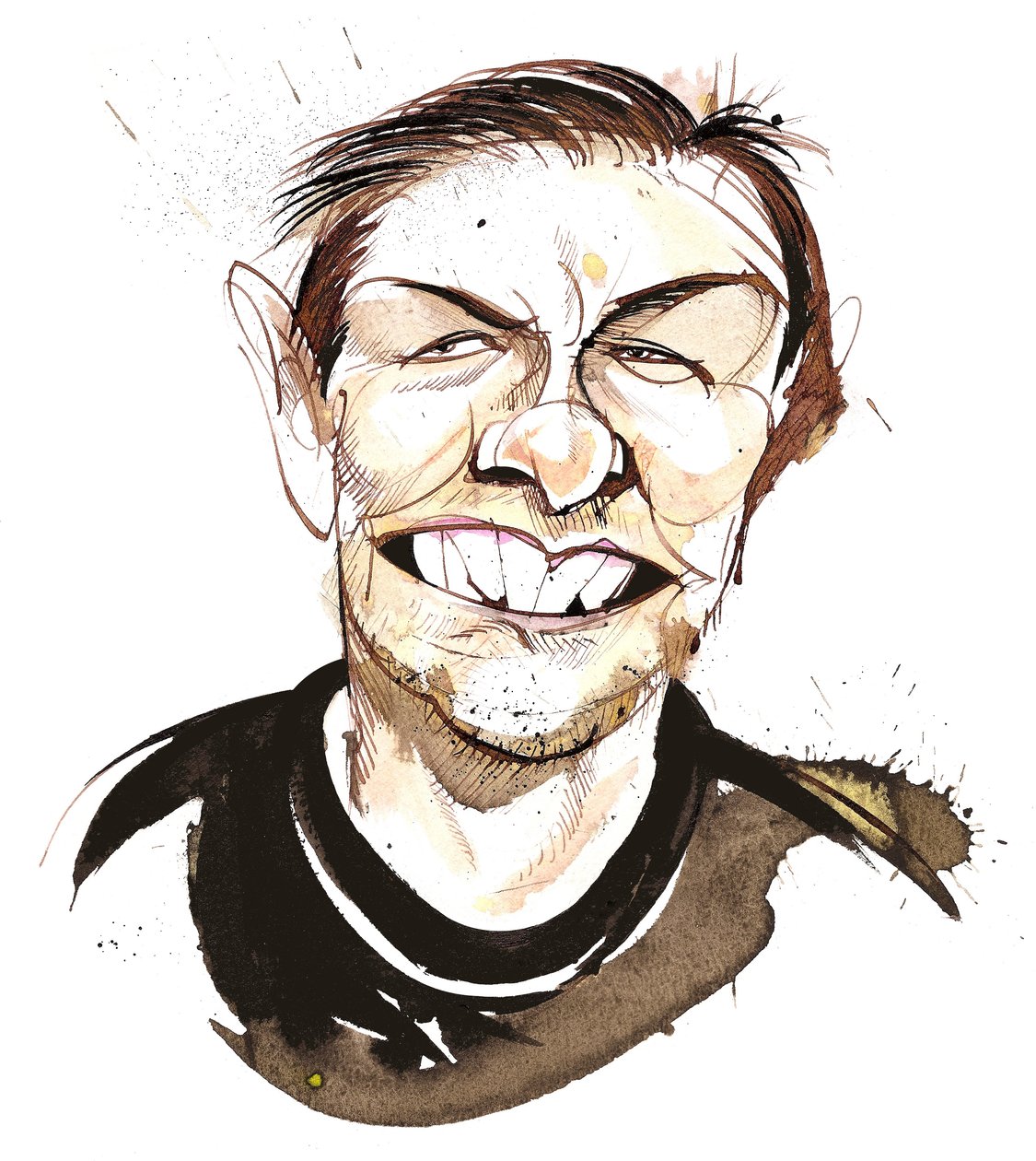 Ricky Gervais – angielski komik, pisarz, reżyser, aktor, urodzony w 1961 autorstwa Neale Osborne