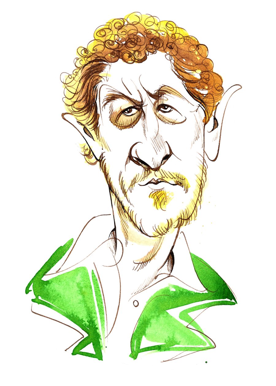 Sebastian Faulks - karykatura autorstwa Neale Osborne