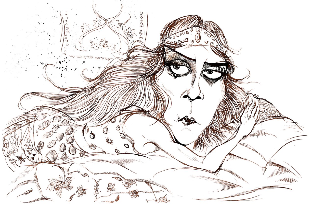 Theda Bara jako Kleopatra autorstwa Neale Osborne