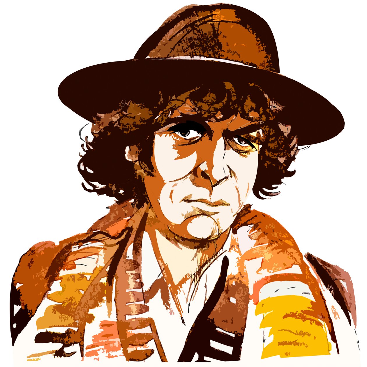 Tom Baker jako Doktor Who autorstwa Neale Osborne