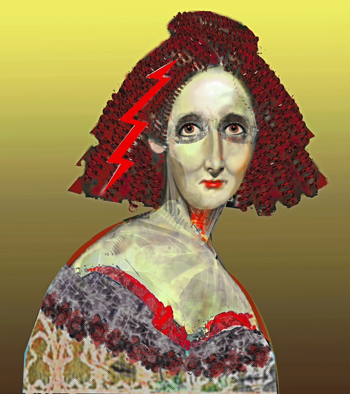 Mary Wollstonecraft Shelley, 2023 (cyfrowo) autorstwa Neale Osborne