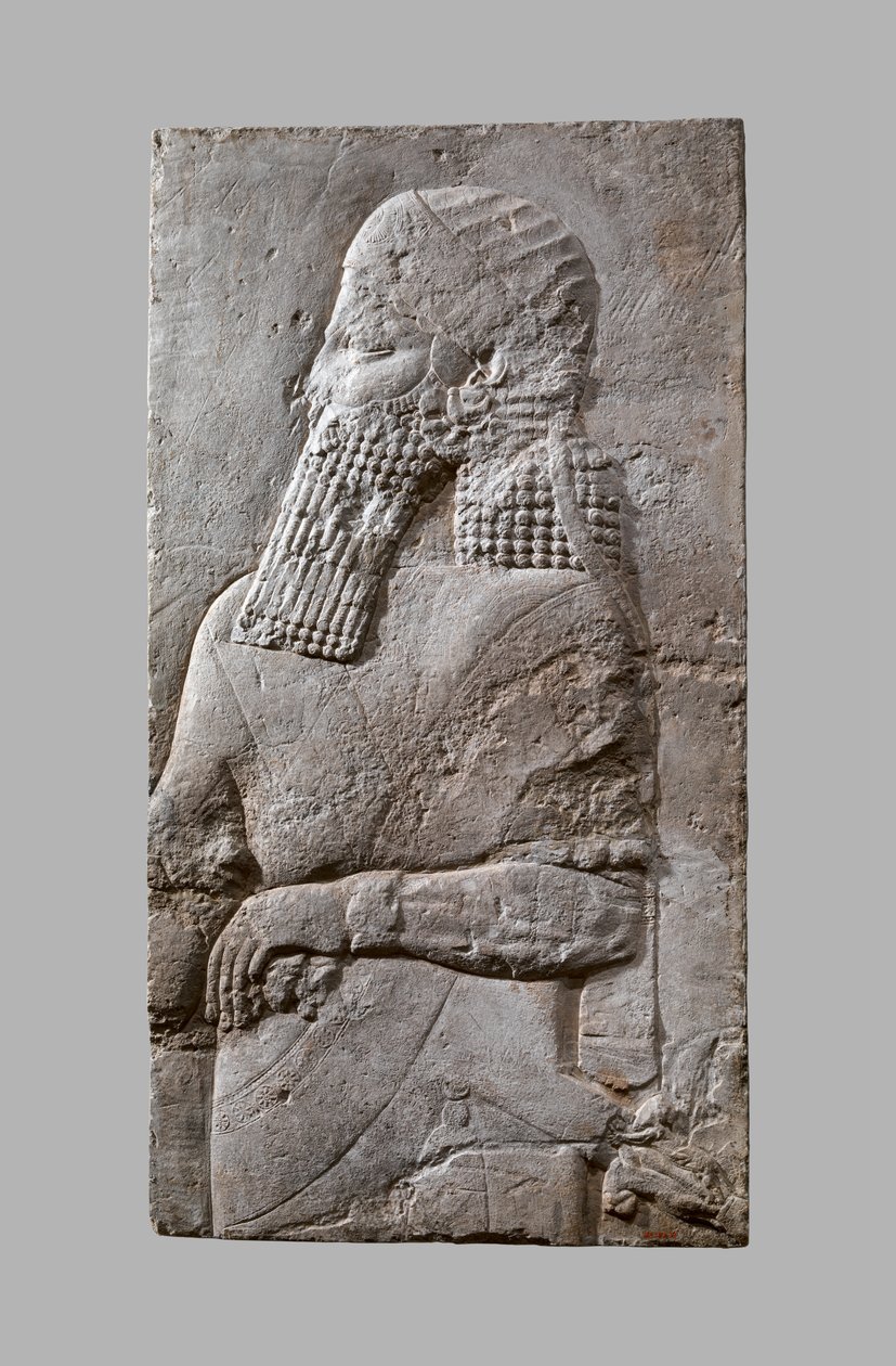 Asyryjski książę koronny, ok. 704-681 p.n.e. (tynk gipsowy) autorstwa Neo Assyrian