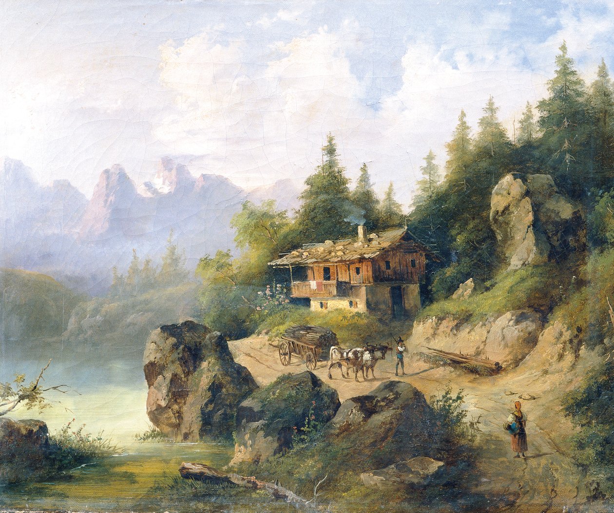 Berchtesgaden z Watzmann autorstwa Leopold Blonder