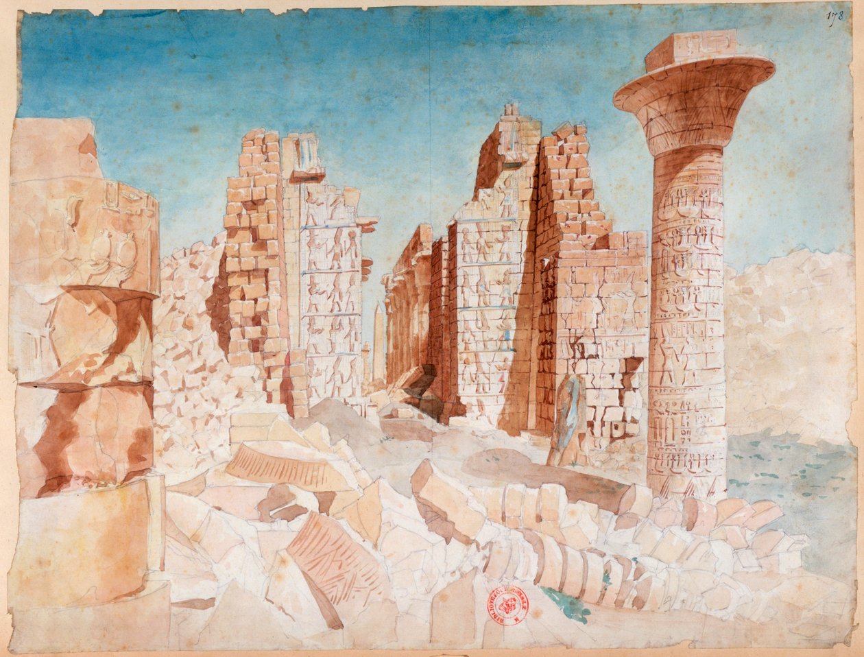 "Karnak", Egipt, XIX w. autorstwa Nestor l