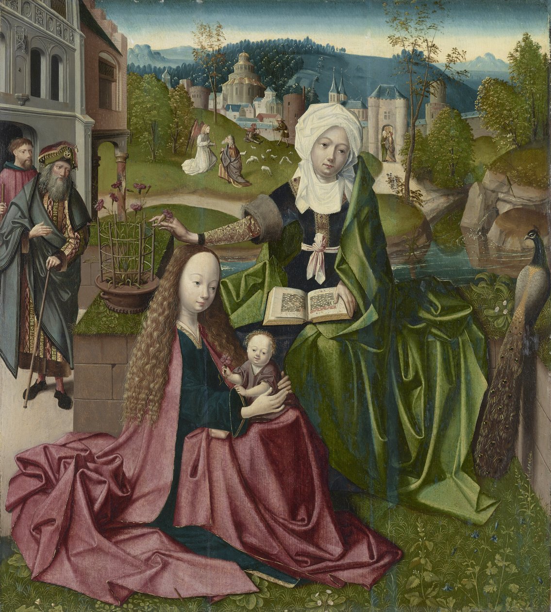 Dziewica z Dzieciątkiem ze św. Anną, c.1495 autorstwa Netherlandish School