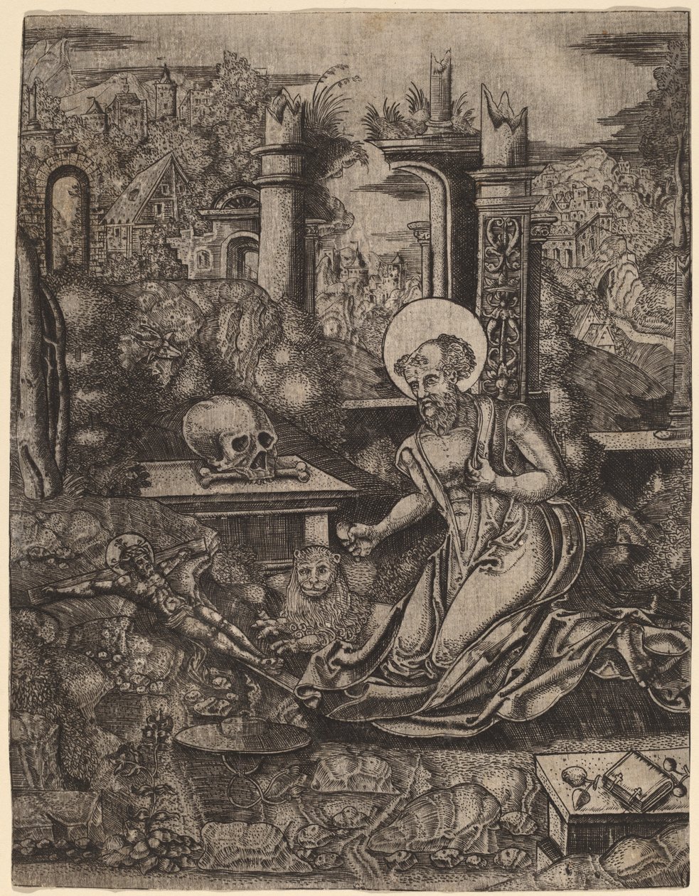 Święty Hieronim autorstwa Netherlandish 16th Century