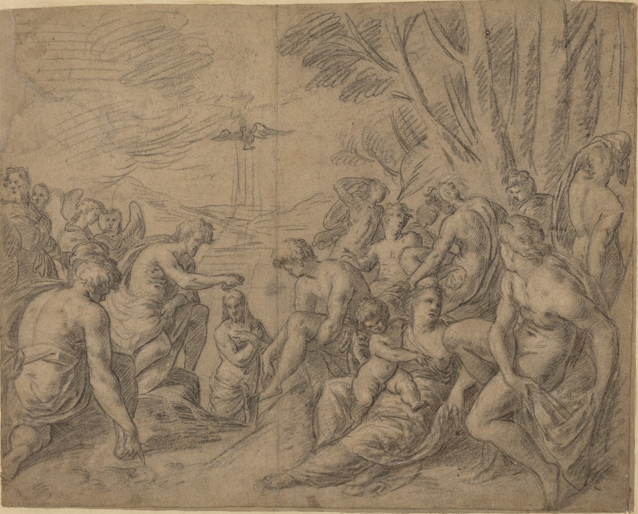 Chrzest Chrystusa autorstwa Netherlandish 16th Century