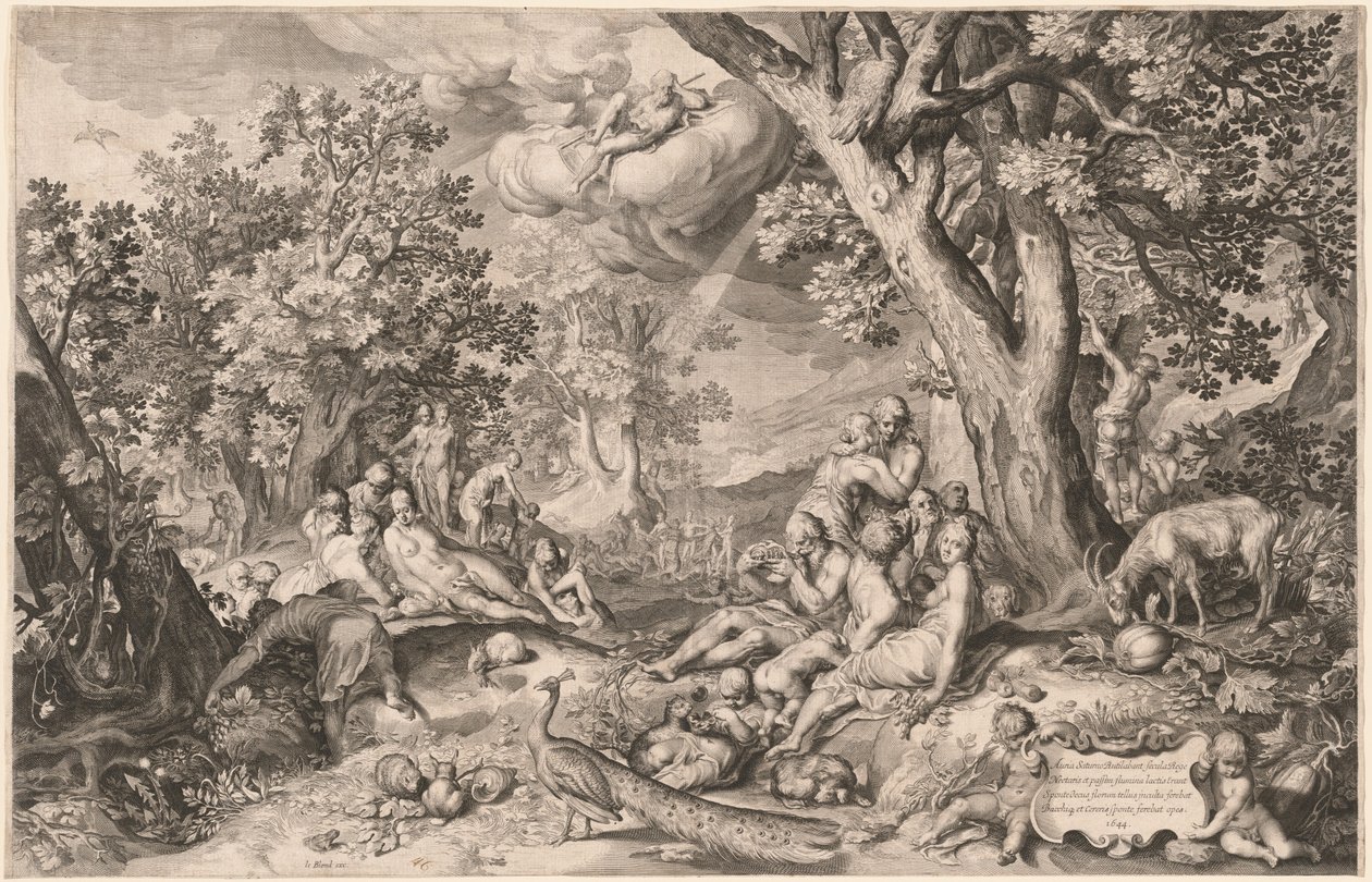 Złoty wiek autorstwa Netherlandish 17th Century after Nicolaes de Bruyn after Abraham Bloemaert