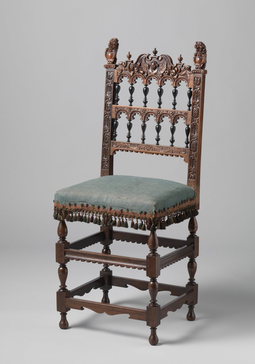 Rzeźbione krzesło, ok. 1620-50 (drewno) autorstwa Netherlandish School