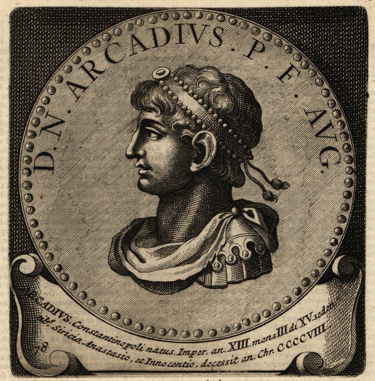 Portret cesarza rzymskiego Arkadiusza. autorstwa Netherlandish School