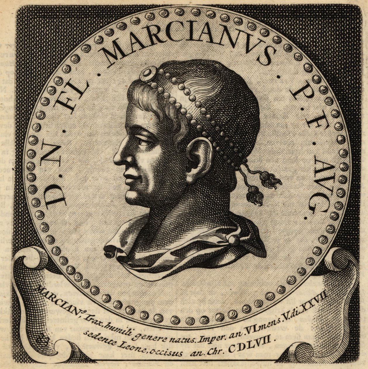 Portret cesarza rzymskiego Marcjana. autorstwa Netherlandish School