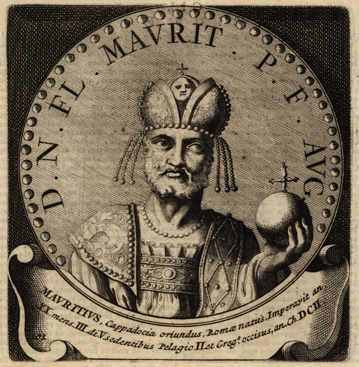 Portret cesarza rzymskiego Maurycego. autorstwa Netherlandish School
